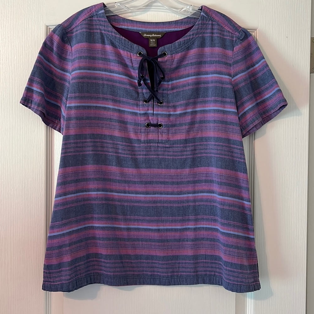 Tommy Bahama Top  100% Cotton  Fully Lined  Size Medium